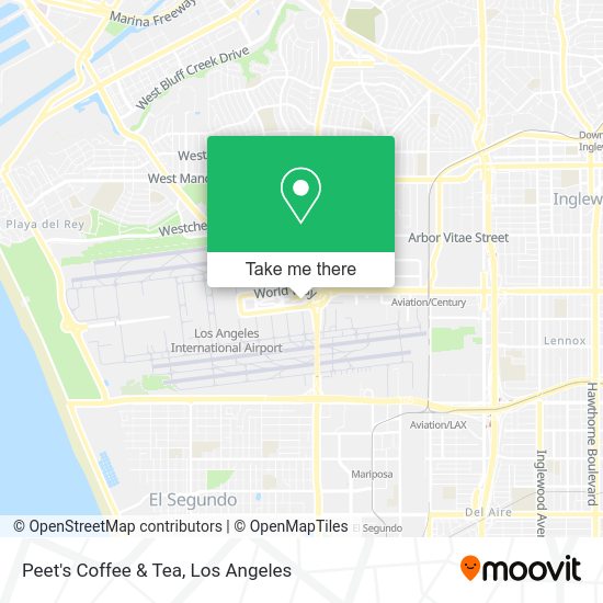 Mapa de Peet's Coffee & Tea