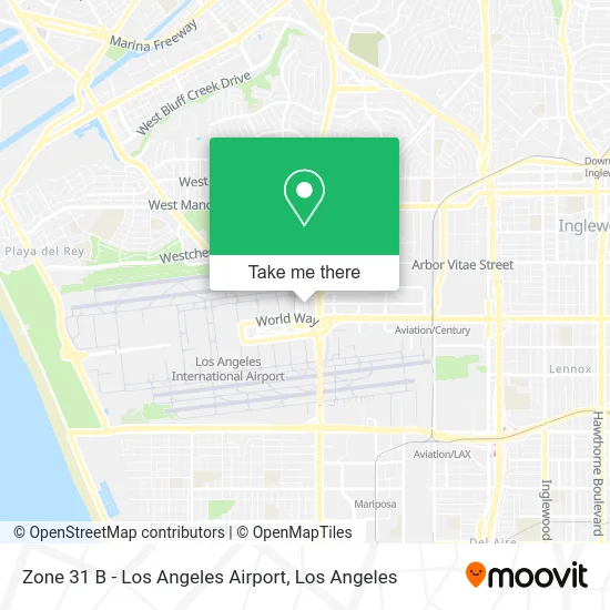 Zone 31 B - Los Angeles Airport map