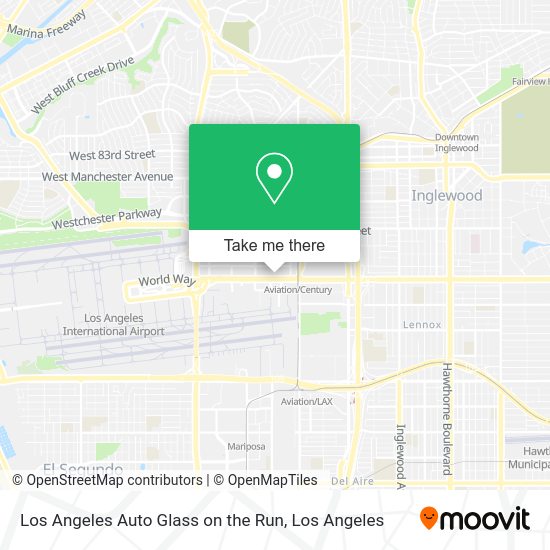 Los Angeles Auto Glass on the Run map