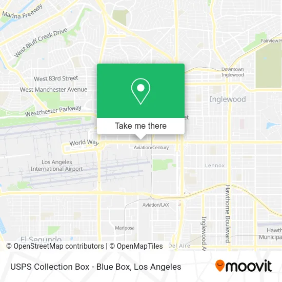 USPS Collection Box - Blue Box map