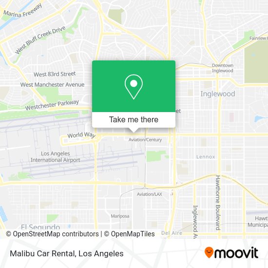 Malibu Car Rental map