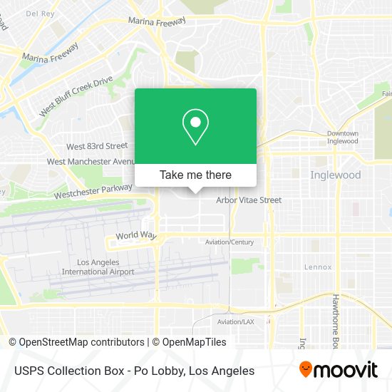 Mapa de USPS Collection Box - Po Lobby