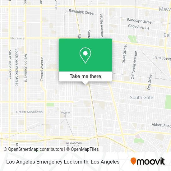 Los Angeles Emergency Locksmith map