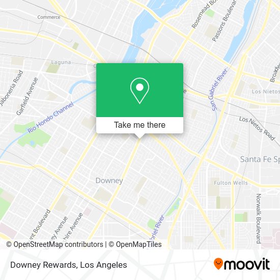 Mapa de Downey Rewards