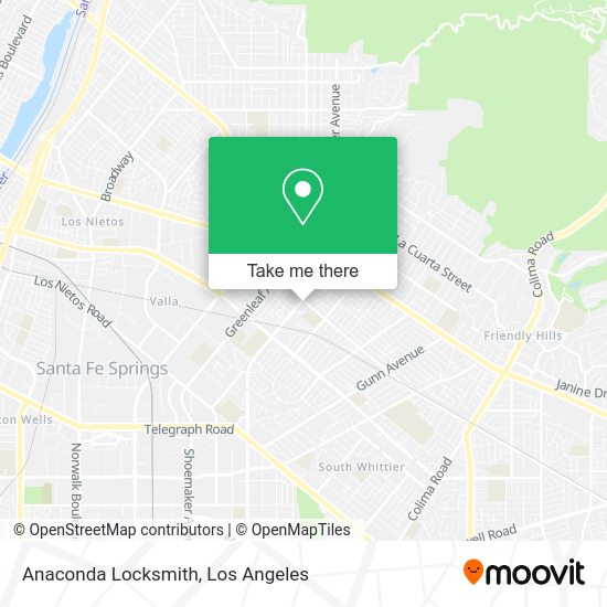 Anaconda Locksmith map