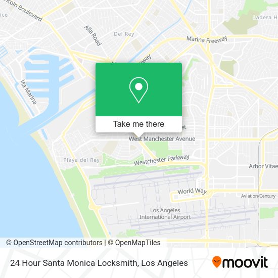 24 Hour Santa Monica Locksmith map