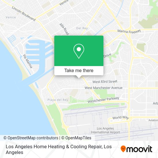 Los Angeles Home Heating & Cooling Repair map