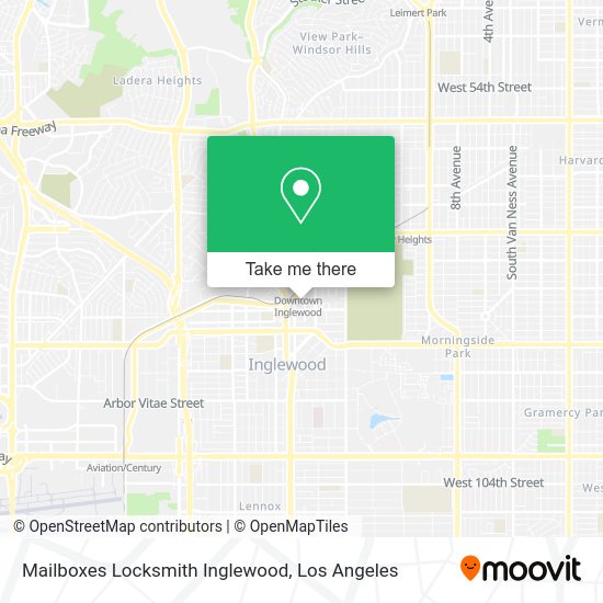 Mailboxes Locksmith Inglewood map