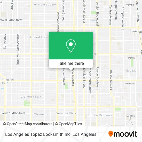Mapa de Los Angeles Topaz Locksmith Inc