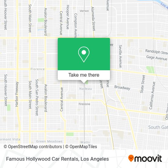 Mapa de Famous Hollywood Car Rentals