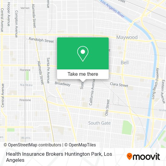 Mapa de Health Insurance Brokers Huntington Park