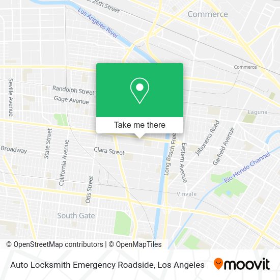 Auto Locksmith Emergency Roadside map