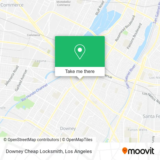 Downey Cheap Locksmith map
