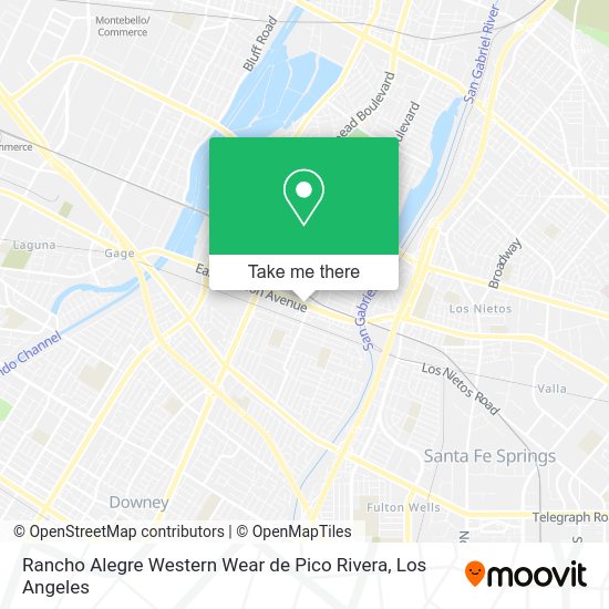 Rancho Alegre Western Wear de Pico Rivera map