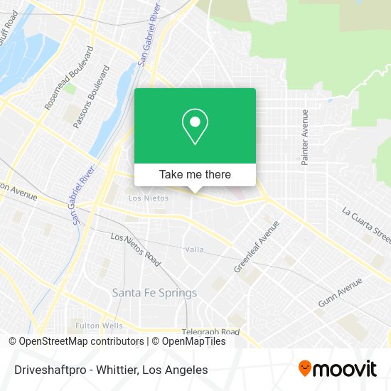Driveshaftpro - Whittier map