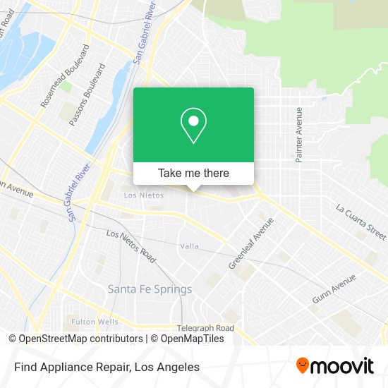 Mapa de Find Appliance Repair