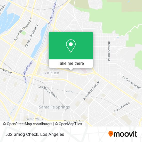 Mapa de 502 Smog Check
