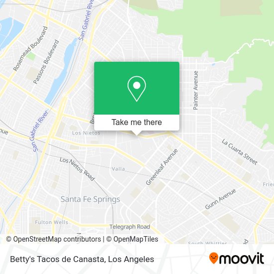 Betty's Tacos de Canasta map