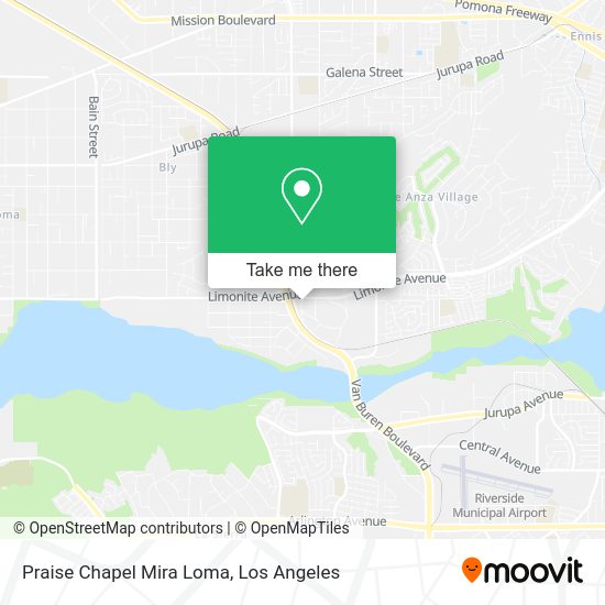 Praise Chapel Mira Loma map