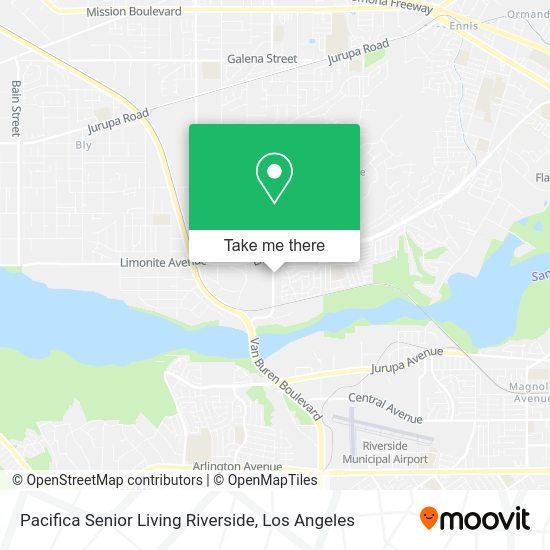 Mapa de Pacifica Senior Living Riverside