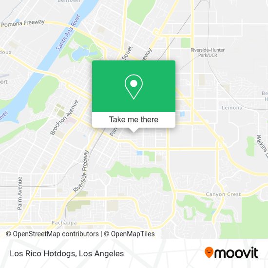 Mapa de Los Rico Hotdogs