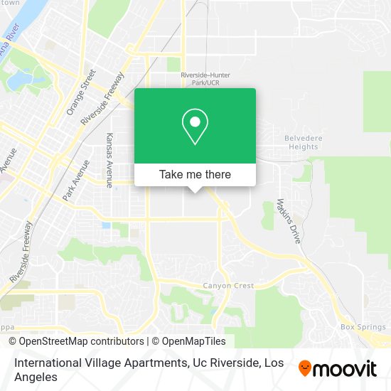 Mapa de International Village Apartments, Uc Riverside