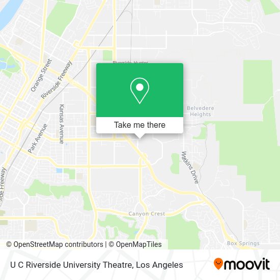 Mapa de U C Riverside University Theatre