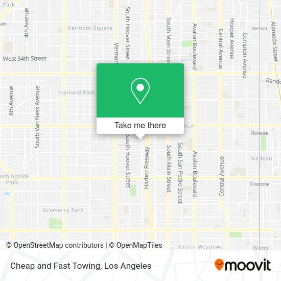 Mapa de Cheap and Fast Towing
