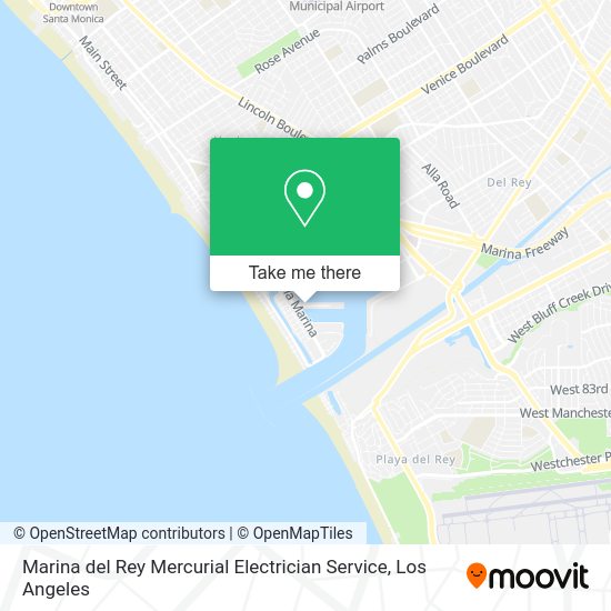 Marina del Rey Mercurial Electrician Service map