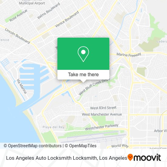 Mapa de Los Angeles Auto Locksmith Locksmith