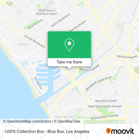 Mapa de USPS Collection Box - Blue Box