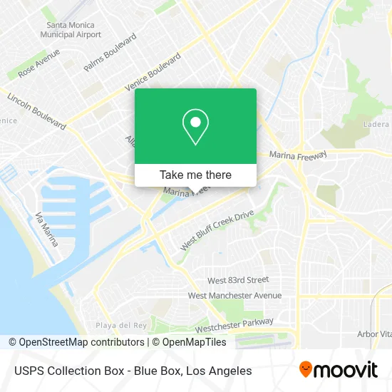 USPS Collection Box - Blue Box map