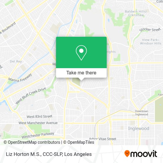 Liz Horton M.S., CCC-SLP map
