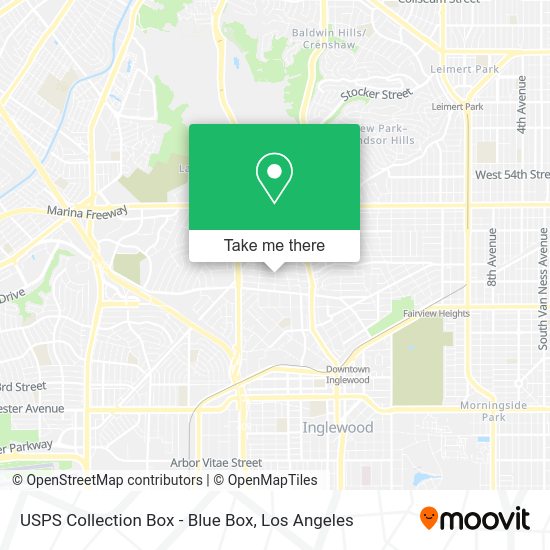 USPS Collection Box - Blue Box map