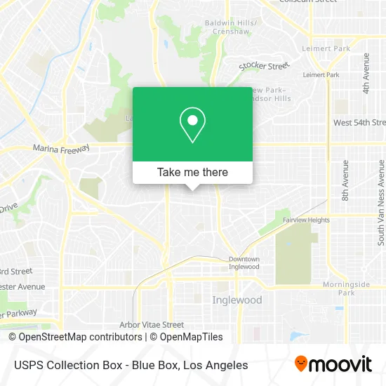 USPS Collection Box - Blue Box map