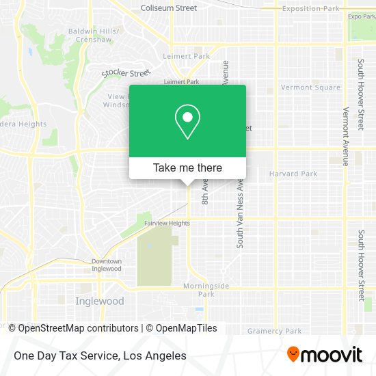 One Day Tax Service map