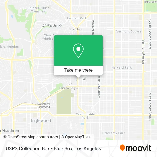 USPS Collection Box - Blue Box map