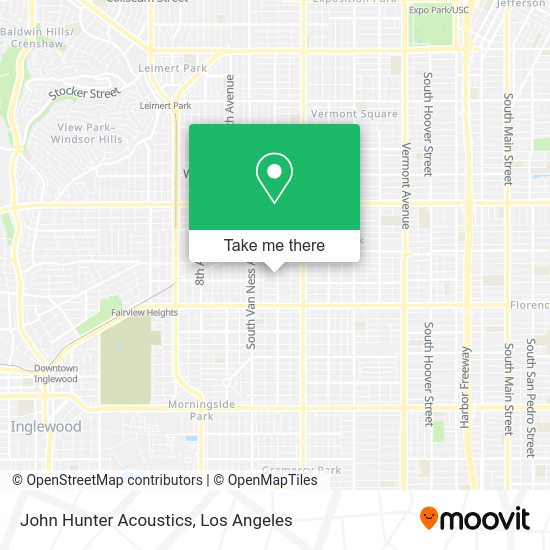 John Hunter Acoustics map