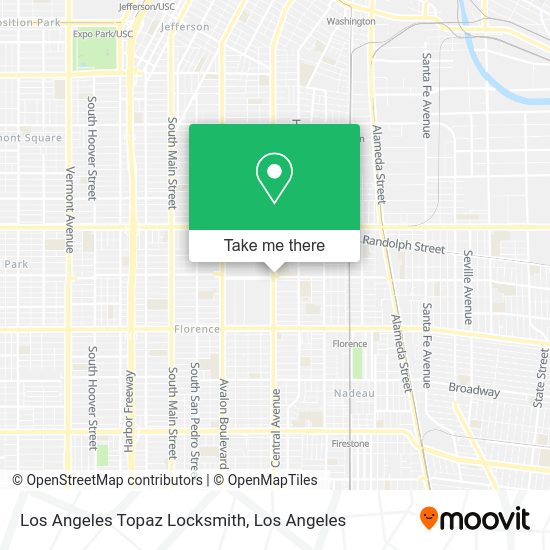 Los Angeles Topaz Locksmith map