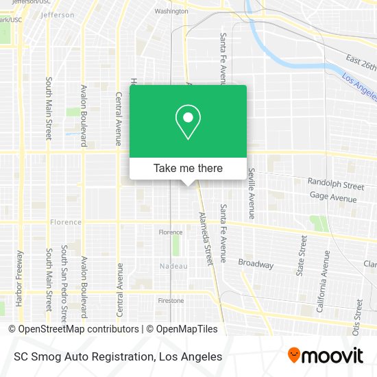 Mapa de SC Smog Auto Registration