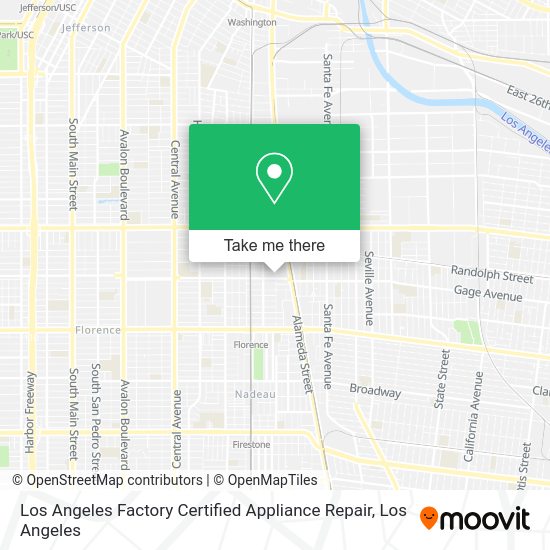 Los Angeles Factory Certified Appliance Repair map
