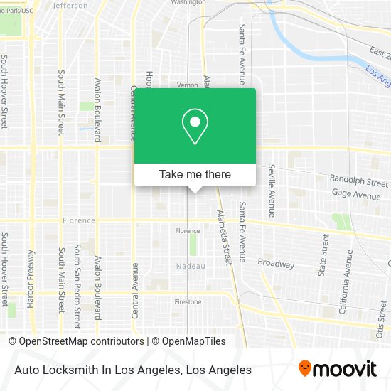 Auto Locksmith In Los Angeles map