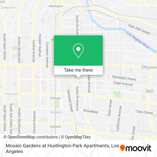 Mapa de Mosaic Gardens at Huntington Park Apartments