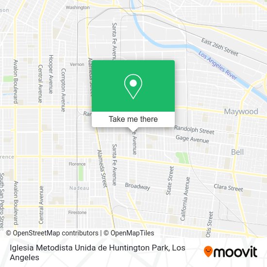 Mapa de Iglesia Metodista Unida de Huntington Park