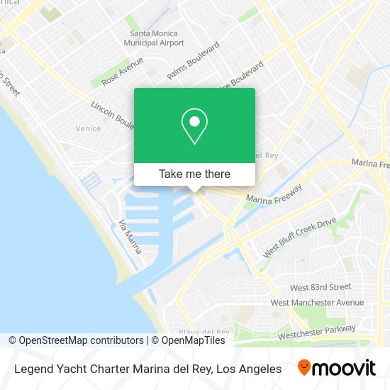 Mapa de Legend Yacht Charter Marina del Rey