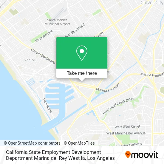 California State Employment Development Department Marina del Rey West la map