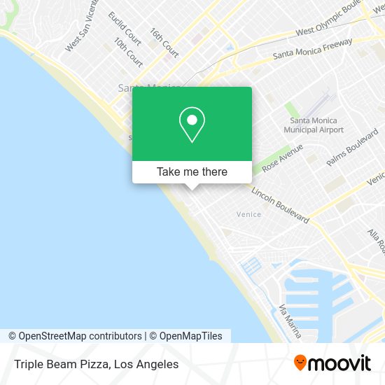 Triple Beam Pizza map