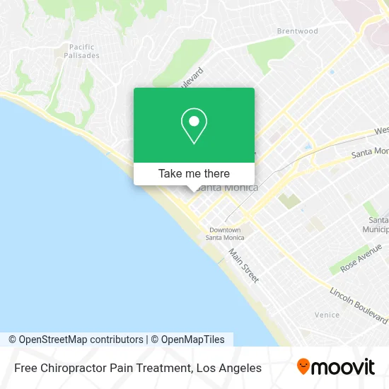 Free Chiropractor Pain Treatment map