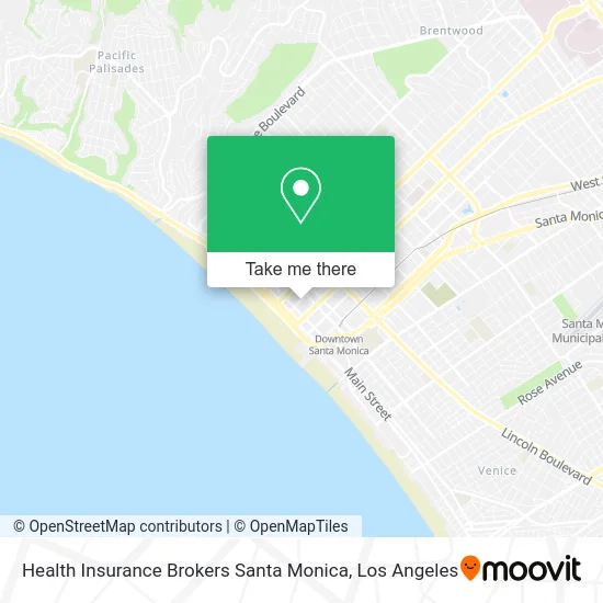 Health Insurance Brokers Santa Monica map