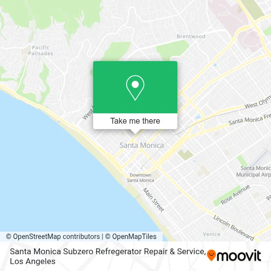 Santa Monica Subzero Refregerator Repair & Service map
